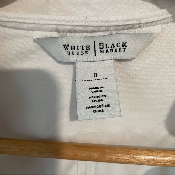 White House Black Market size 0 soft gold sip up jacket - Picture 3 of 8